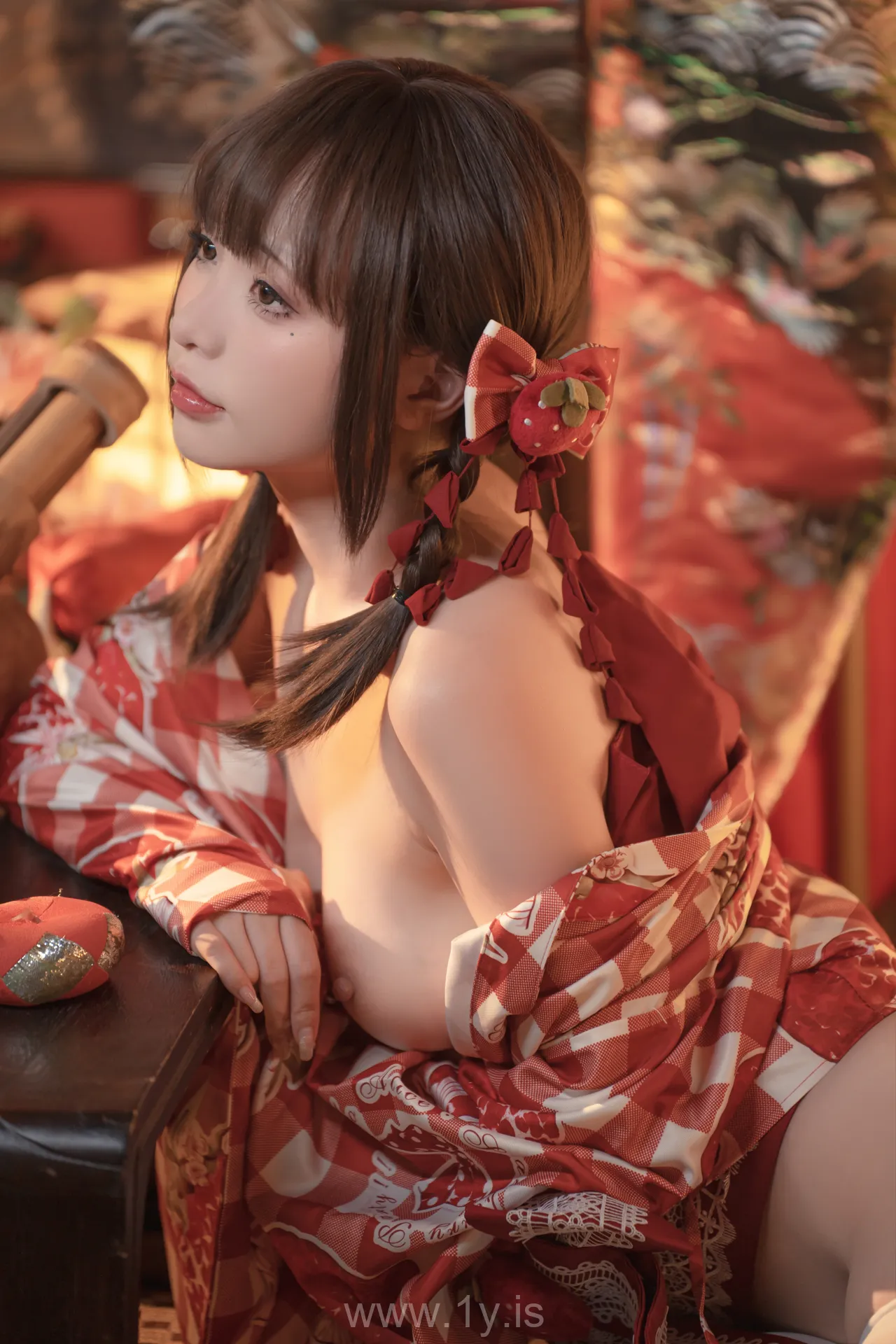 爆机少女喵小吉MiaoXiaoJi NO.064 Sweet Babe in Kimono(灼灼其华)